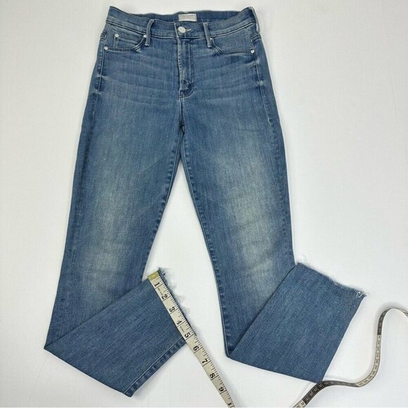 Mother Womens Stunner Zip Ankle Step Fray Good Girls Do Designer Jean W24-26/L27 - Picture 11 of 11